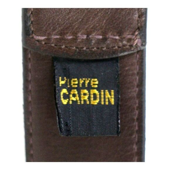 Pierre Cardin BROWN GENUINE LEATHER 1 1/8"Wd CASUAL DRESS MEN'S BELT 34/85 (X39 - Picture 8 of 12